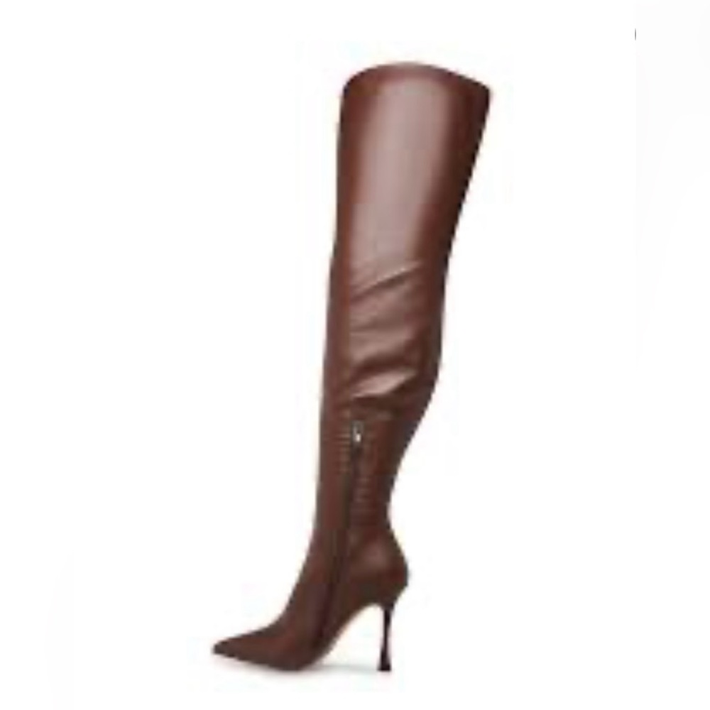 *RARE* Steve Madden Brittany Brown leather Over-The-Knee boots 7.5, NIB Sold out - Picture 2 of 5